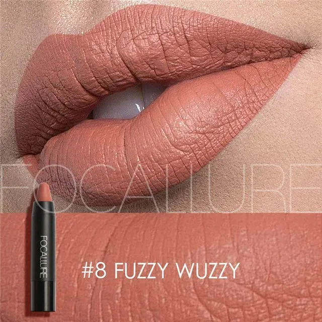 Focallure Waterproof Matte Lipstick – 19 Colors, Soft Texture, Long-Lasting Finish