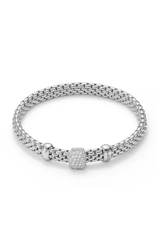 FOPE 'Vendome' Square Rondel Stretchy Bracelet (561B)