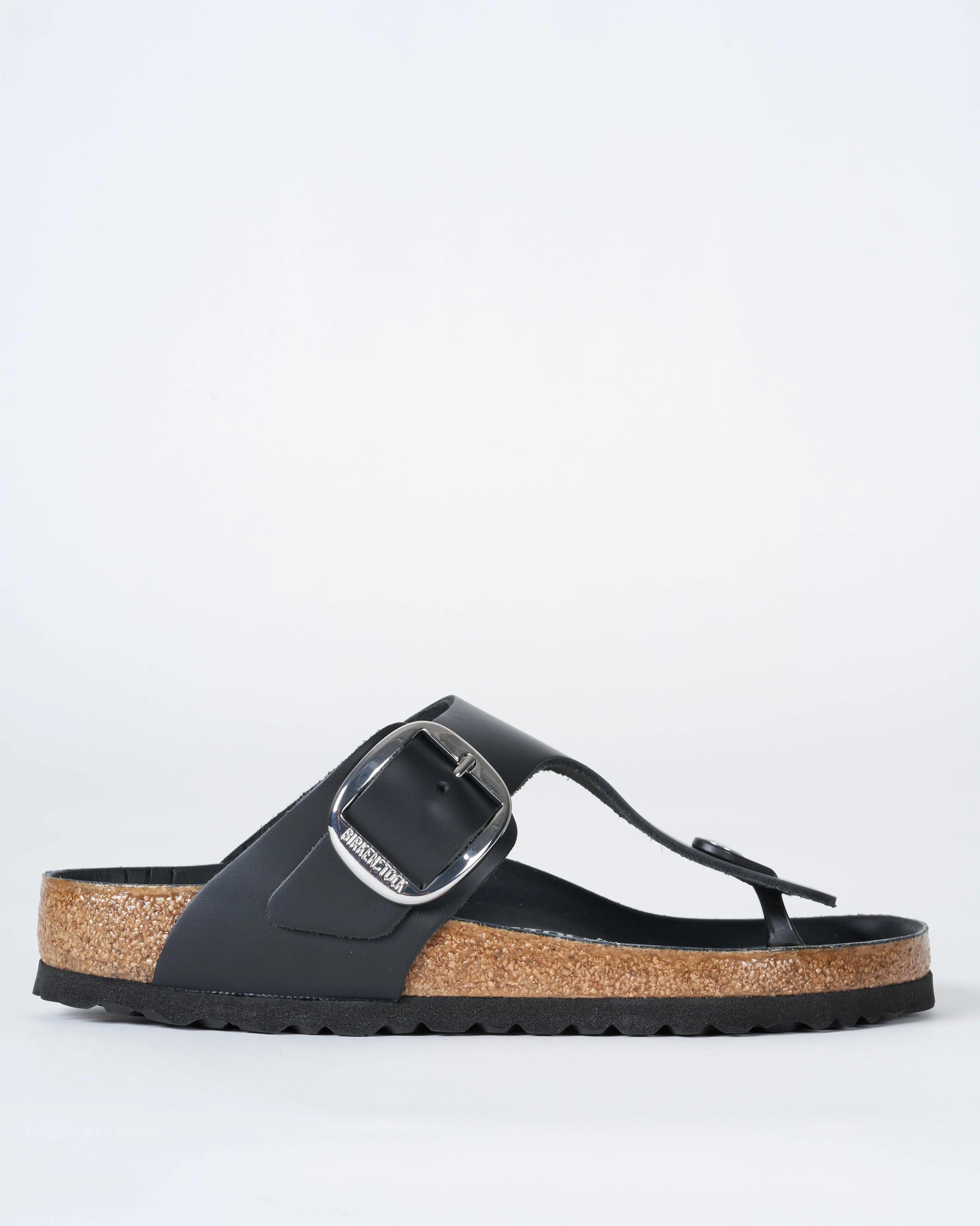 gizeh big buckle sandal - leather black