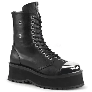 GRAVEDIGGER-10  Black Vegan Leather