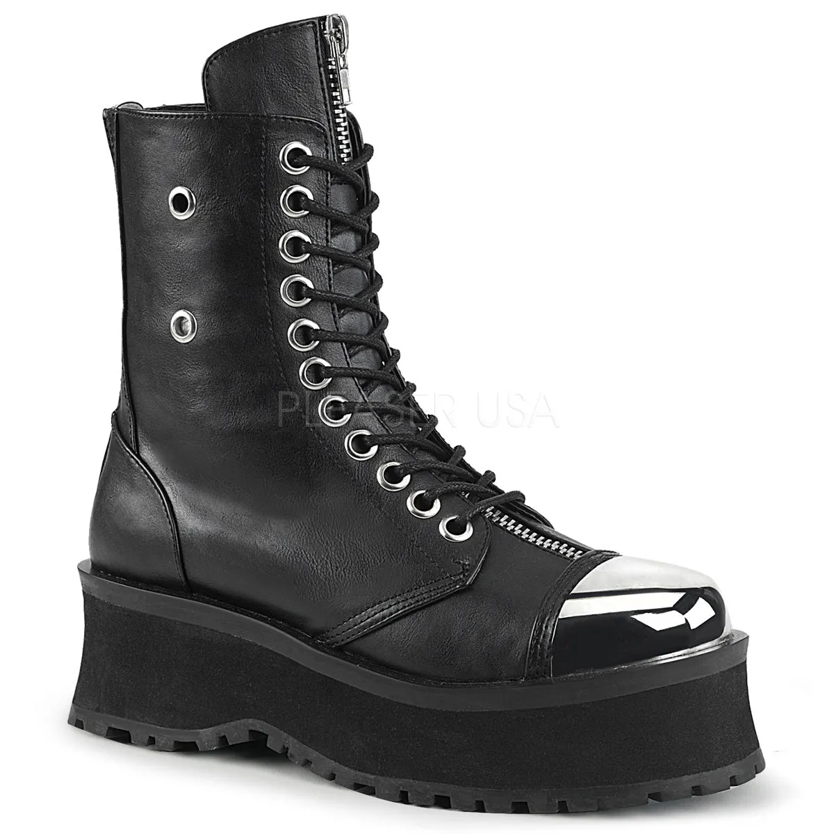 GRAVEDIGGER-10  Black Vegan Leather