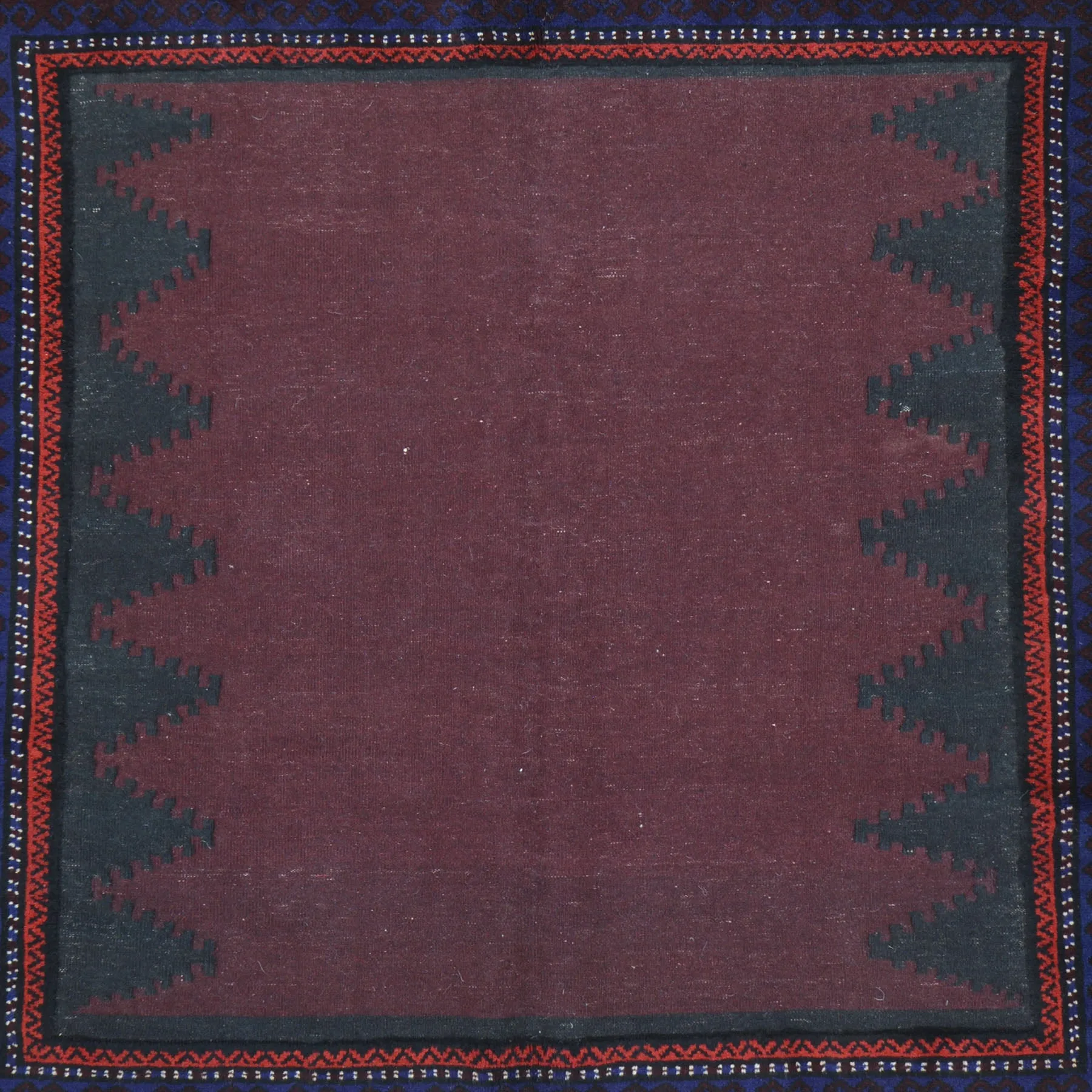 Hand-Woven Afghan Tribal Kilim Oriental Handmade Sumak Wool Rug (Size 4.6 X 4.7) Cwral-10260