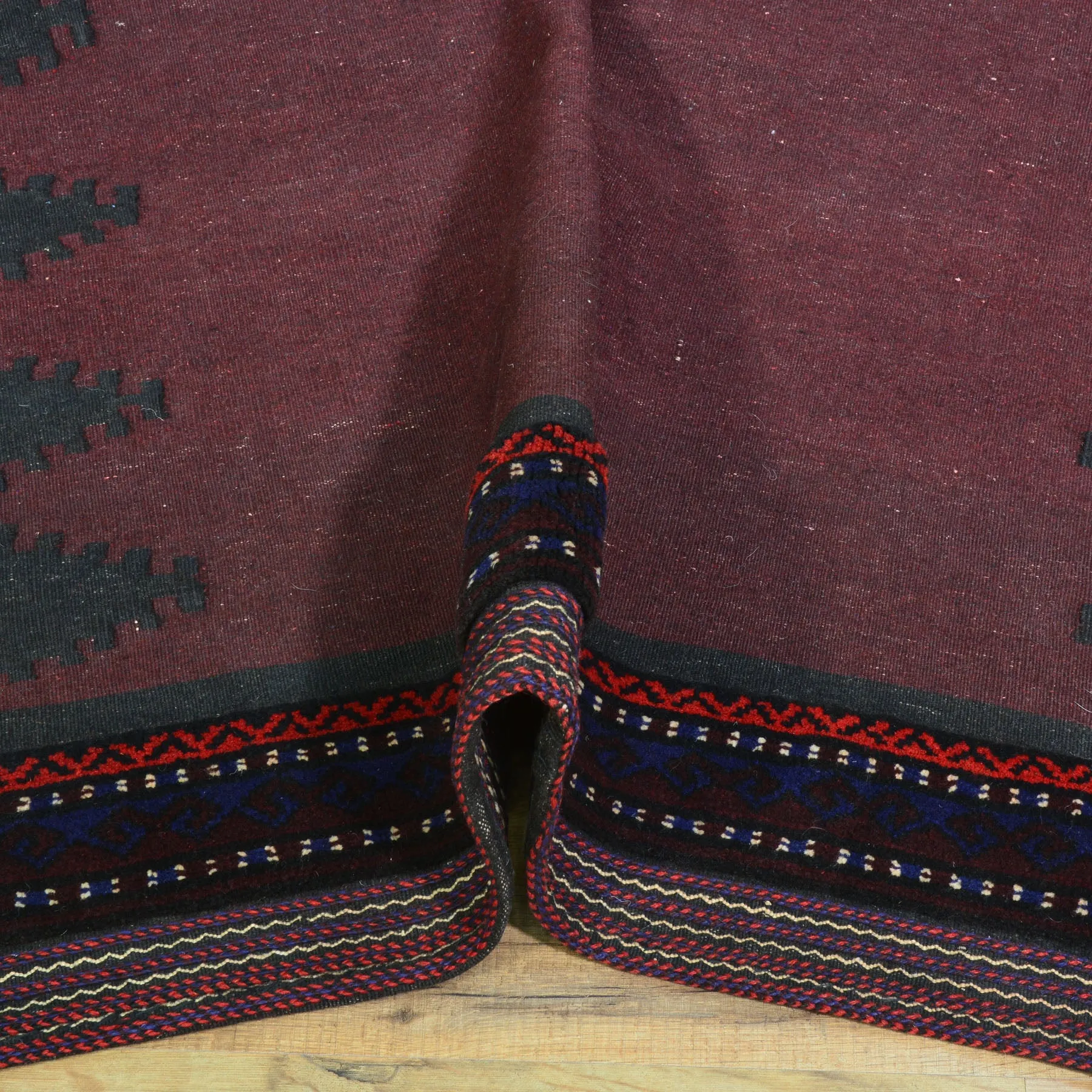Hand-Woven Afghan Tribal Kilim Oriental Handmade Sumak Wool Rug (Size 4.6 X 4.7) Cwral-10260