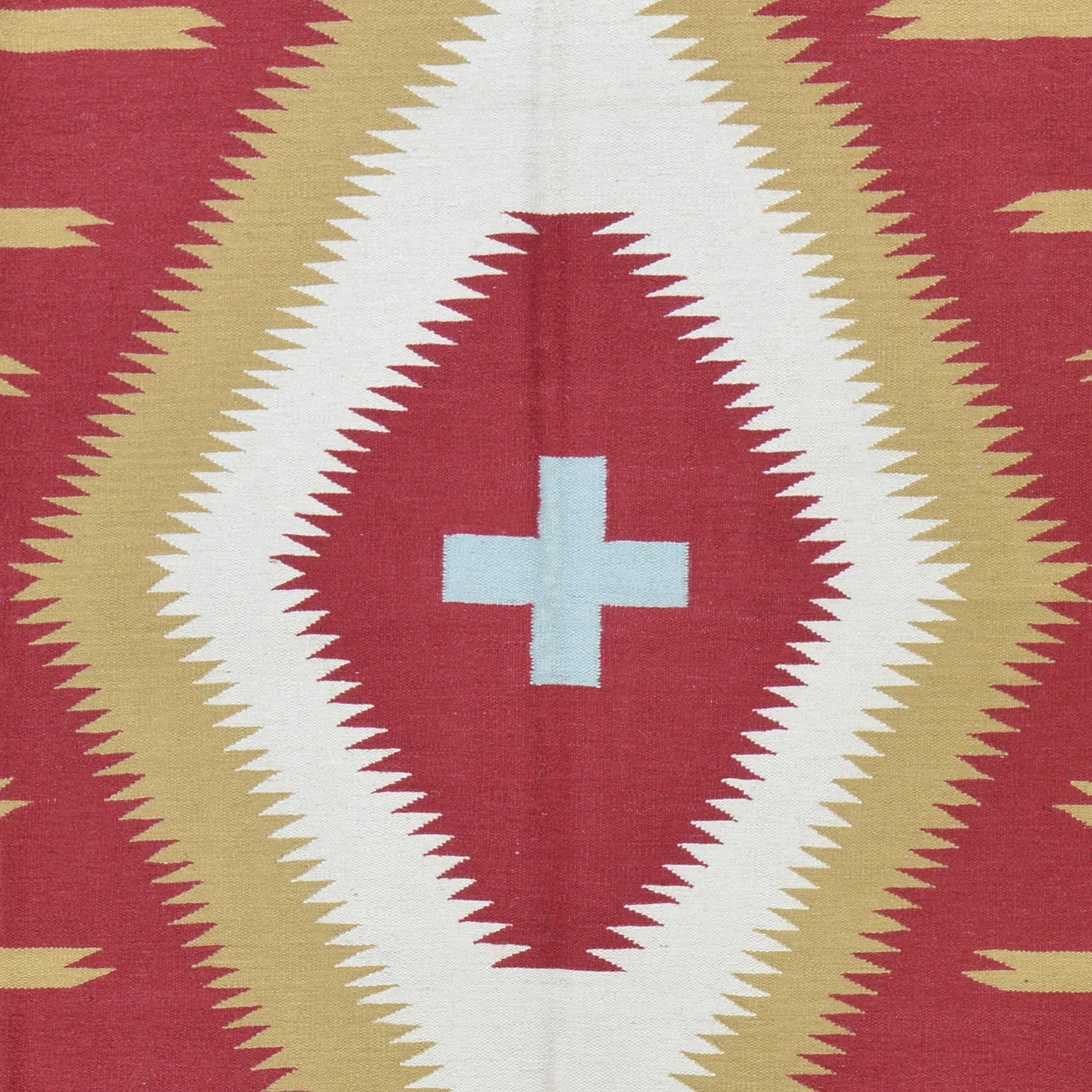 Hand-Woven Reversible Dhurrie Southwestern Design Rug (Size 8.0 X 10.1) Brral-3456