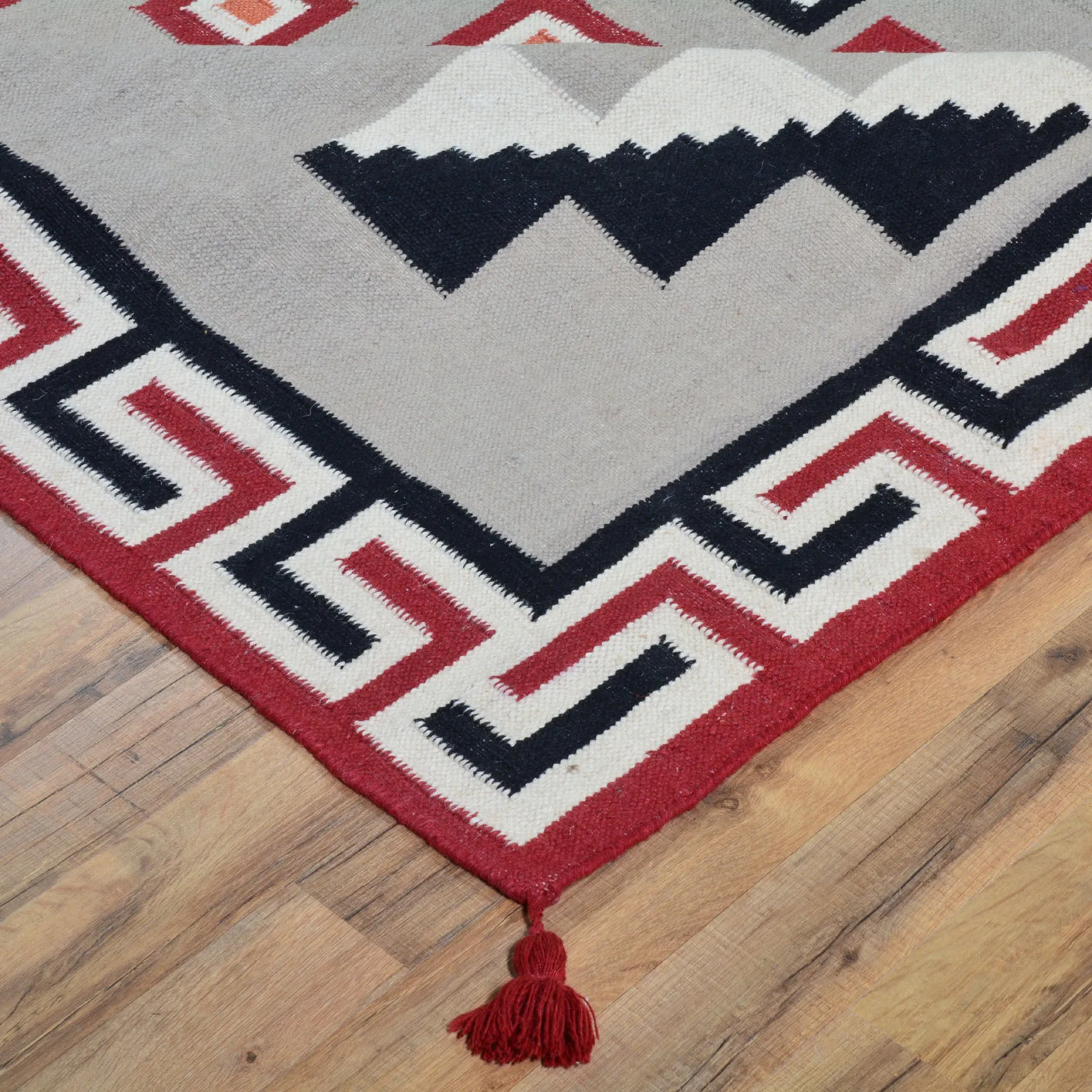 Hand-Woven Reversible Navajo Style Handmade Wool Rug (Size 8.0 X 10.0) Cwral-6924