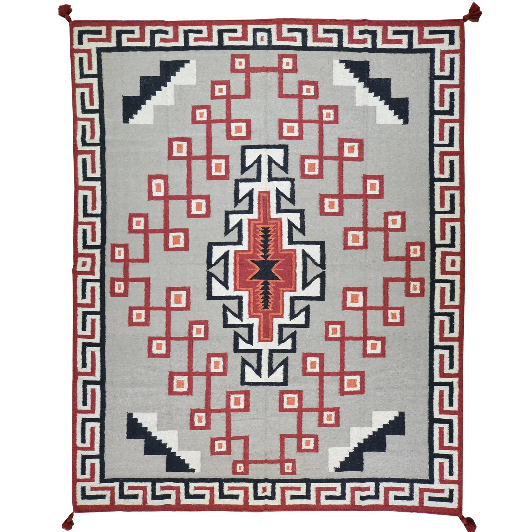 Hand-Woven Reversible Navajo Style Handmade Wool Rug (Size 8.0 X 10.0) Cwral-6924
