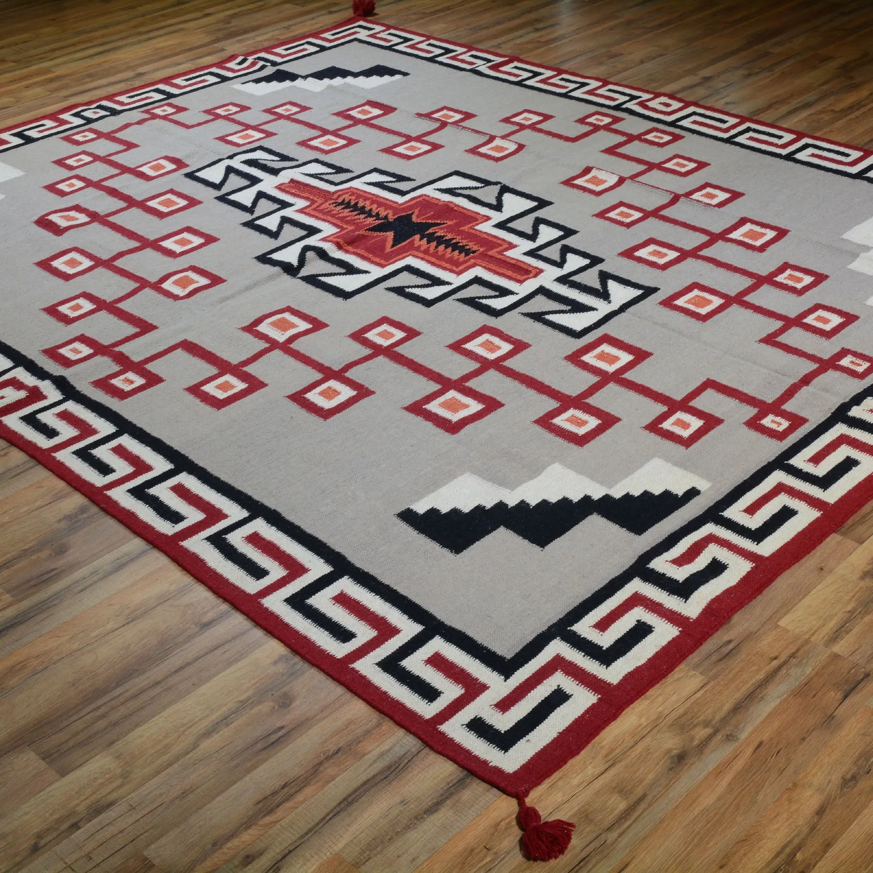 Hand-Woven Reversible Navajo Style Handmade Wool Rug (Size 8.0 X 10.0) Cwral-6924