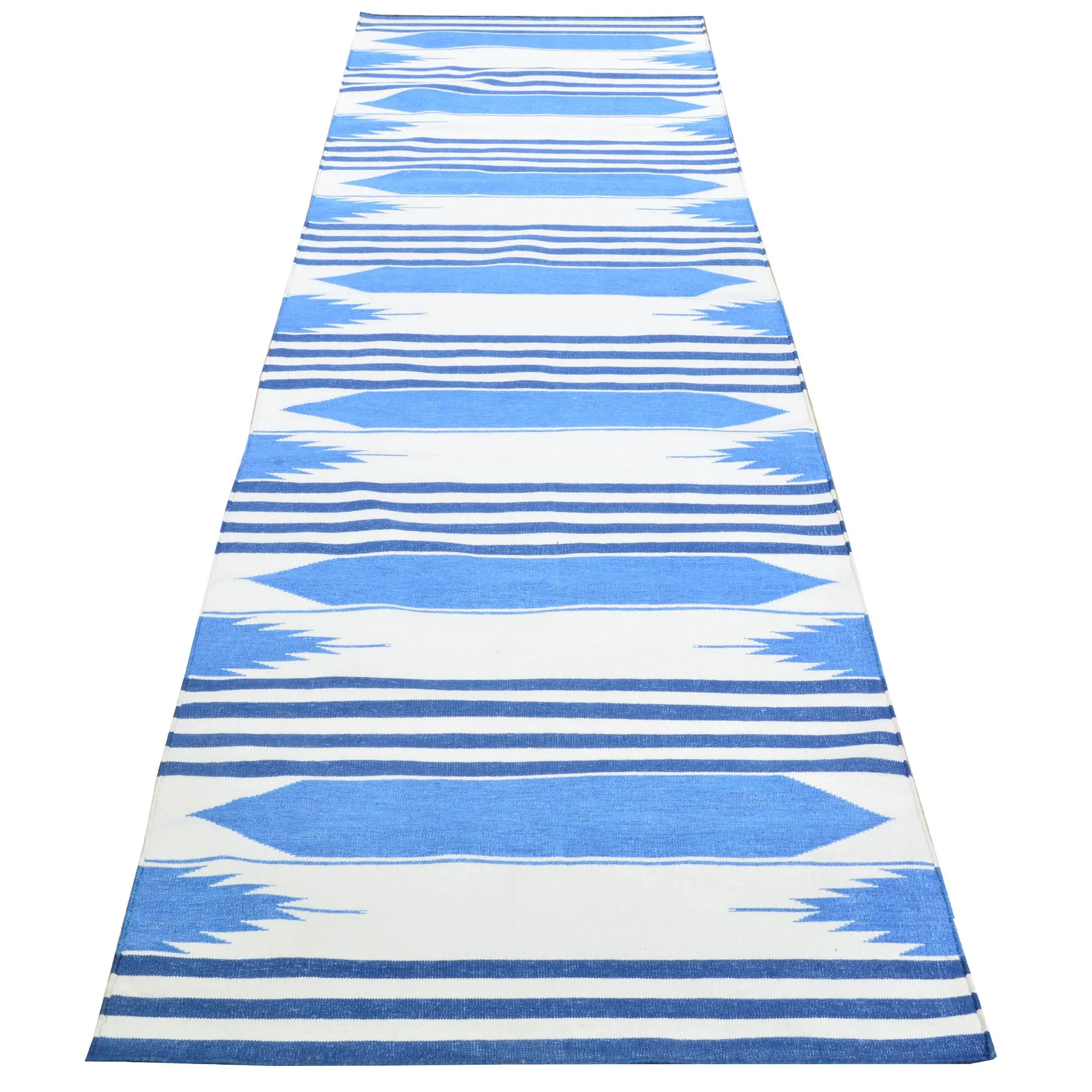 Hand-Woven Southwestern Design 100% Cotton Handmade Rug (Size 2.6 X 10.0) Cwral-5574