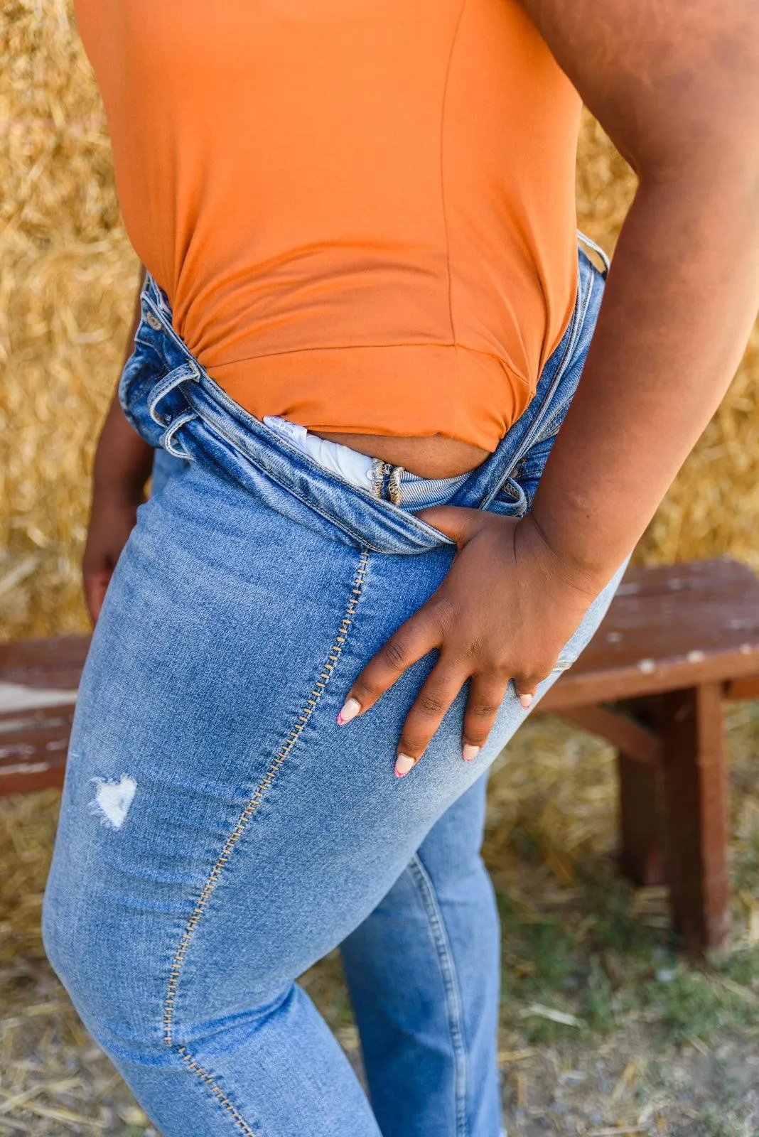 Hazel Blues® | Spare Your Time Bodysuit In Rust