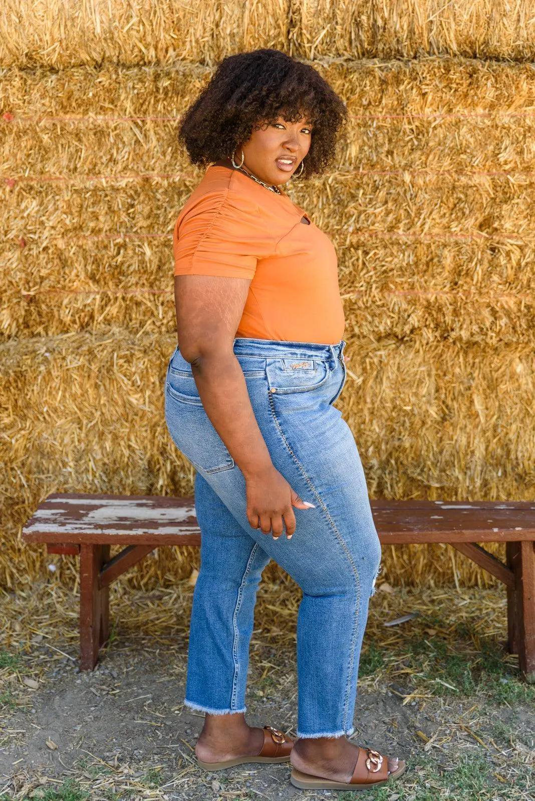 Hazel Blues® | Spare Your Time Bodysuit In Rust