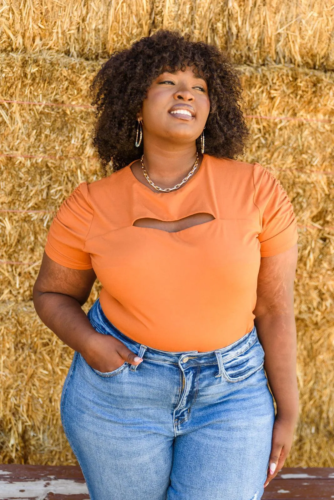 Hazel Blues® | Spare Your Time Bodysuit In Rust