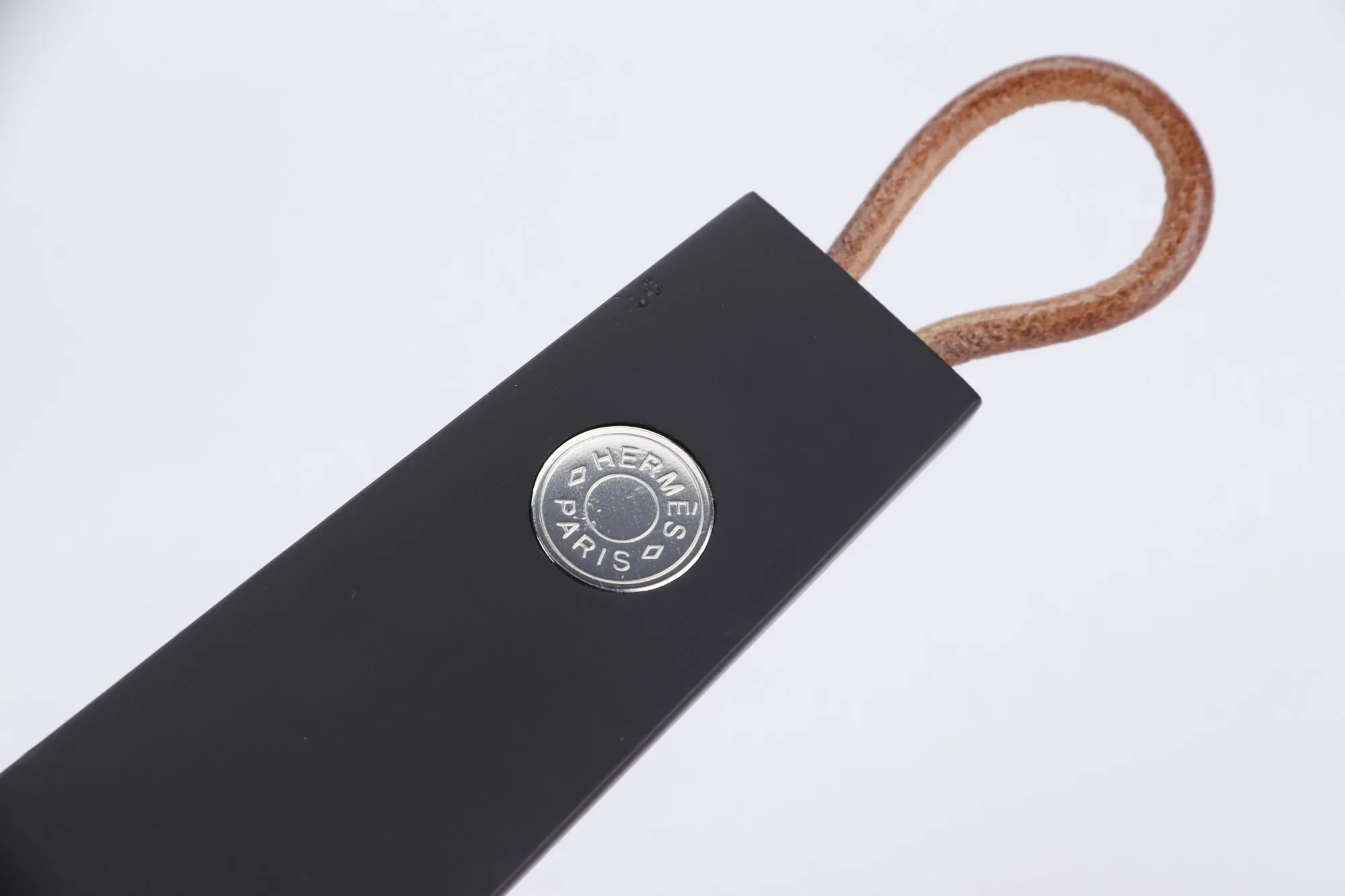 Hermes Black Horse Hair Brush & Black Shoes Horn & Polishing Cream, with Dust Cover
