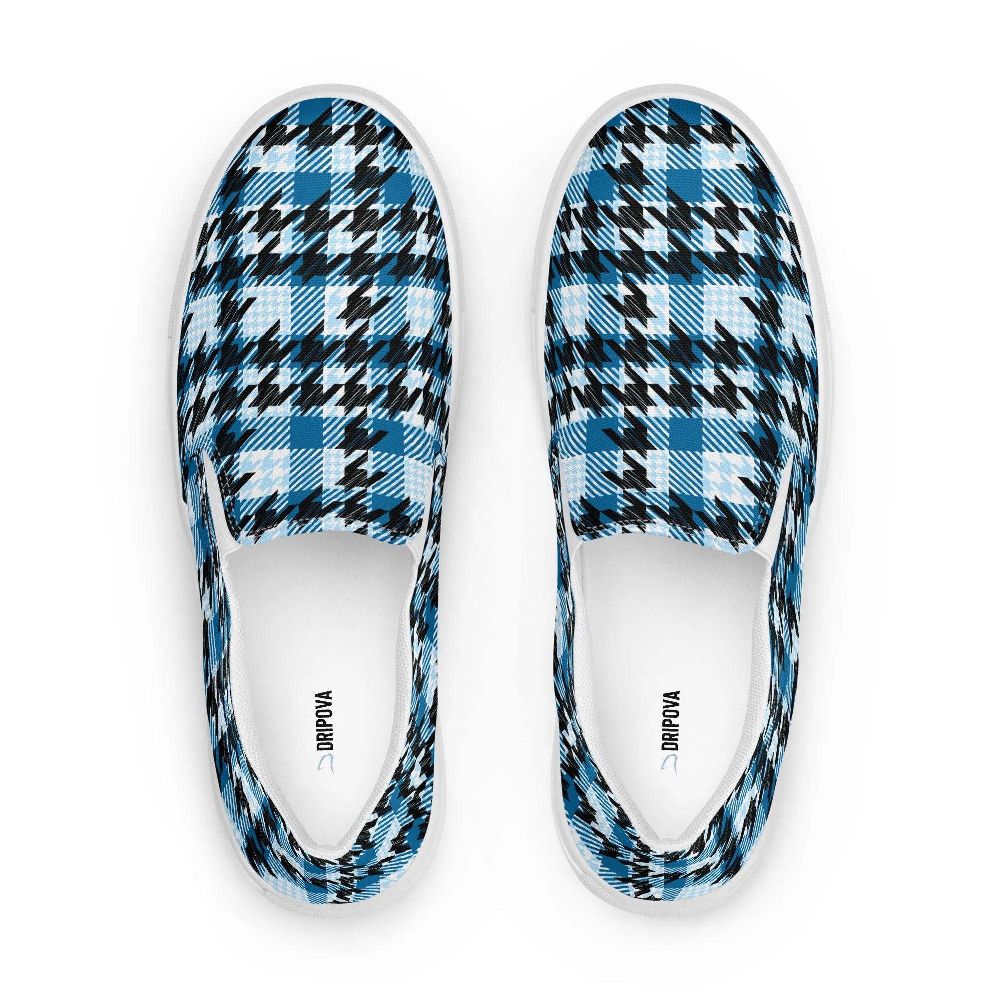 Houndstooth Harmony Slip-on Canvas Shoes