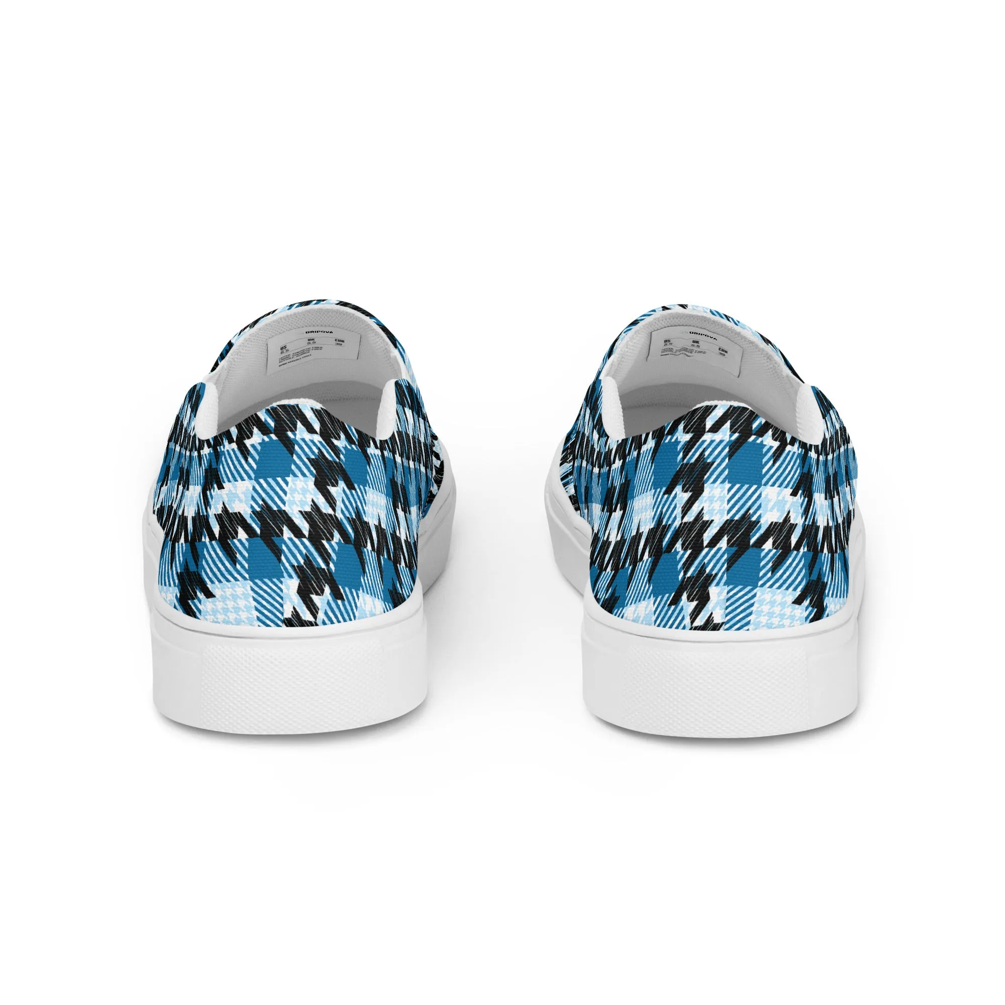 Houndstooth Harmony Slip-on Canvas Shoes