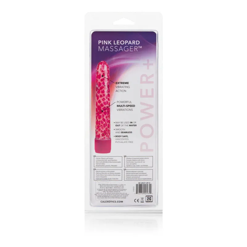 Houstons Pink Leopard Massager 6.5in
