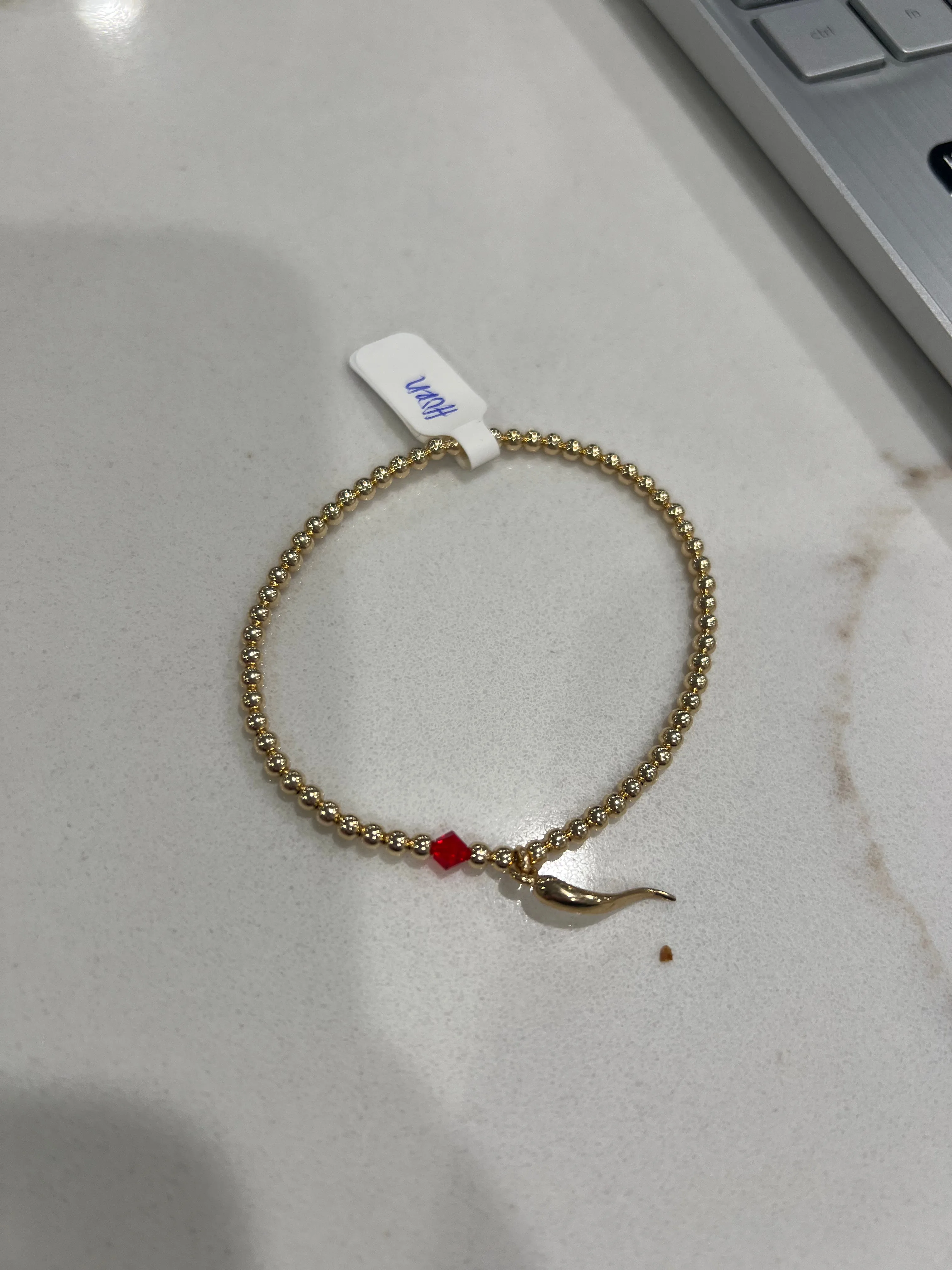 italian horn stretchy bracelet