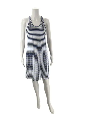 J Crew White/Blue Stripe Dress -  Size Medium