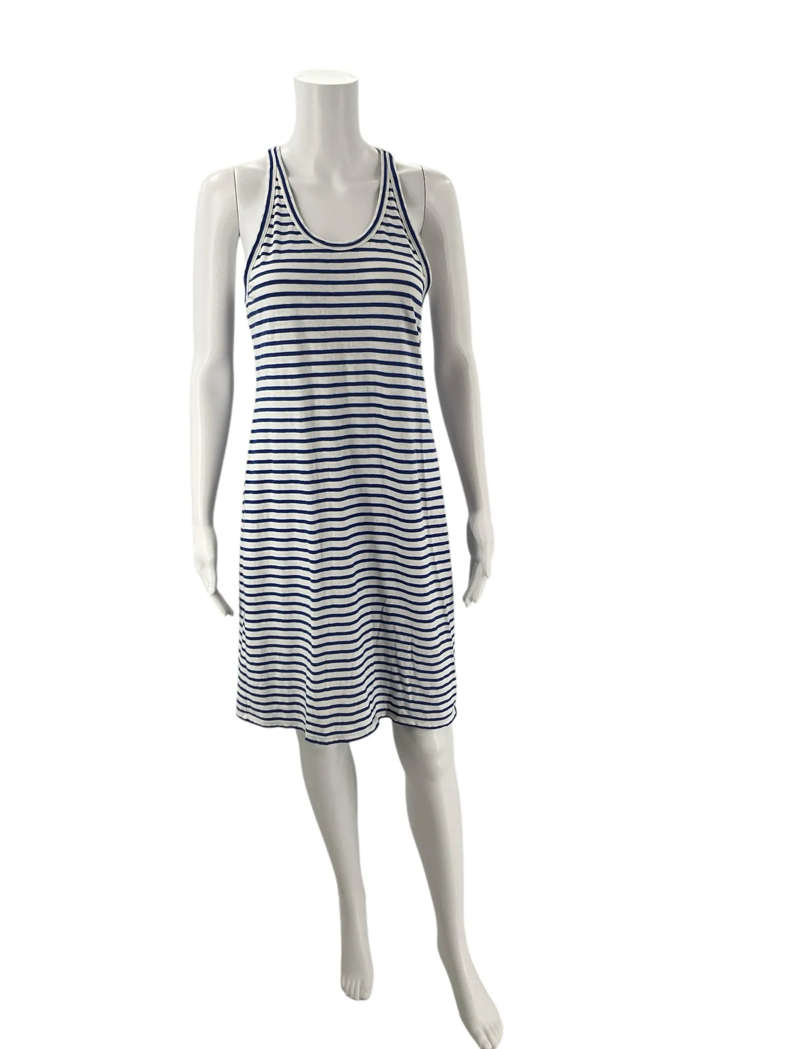 J Crew White/Blue Stripe Dress -  Size Medium