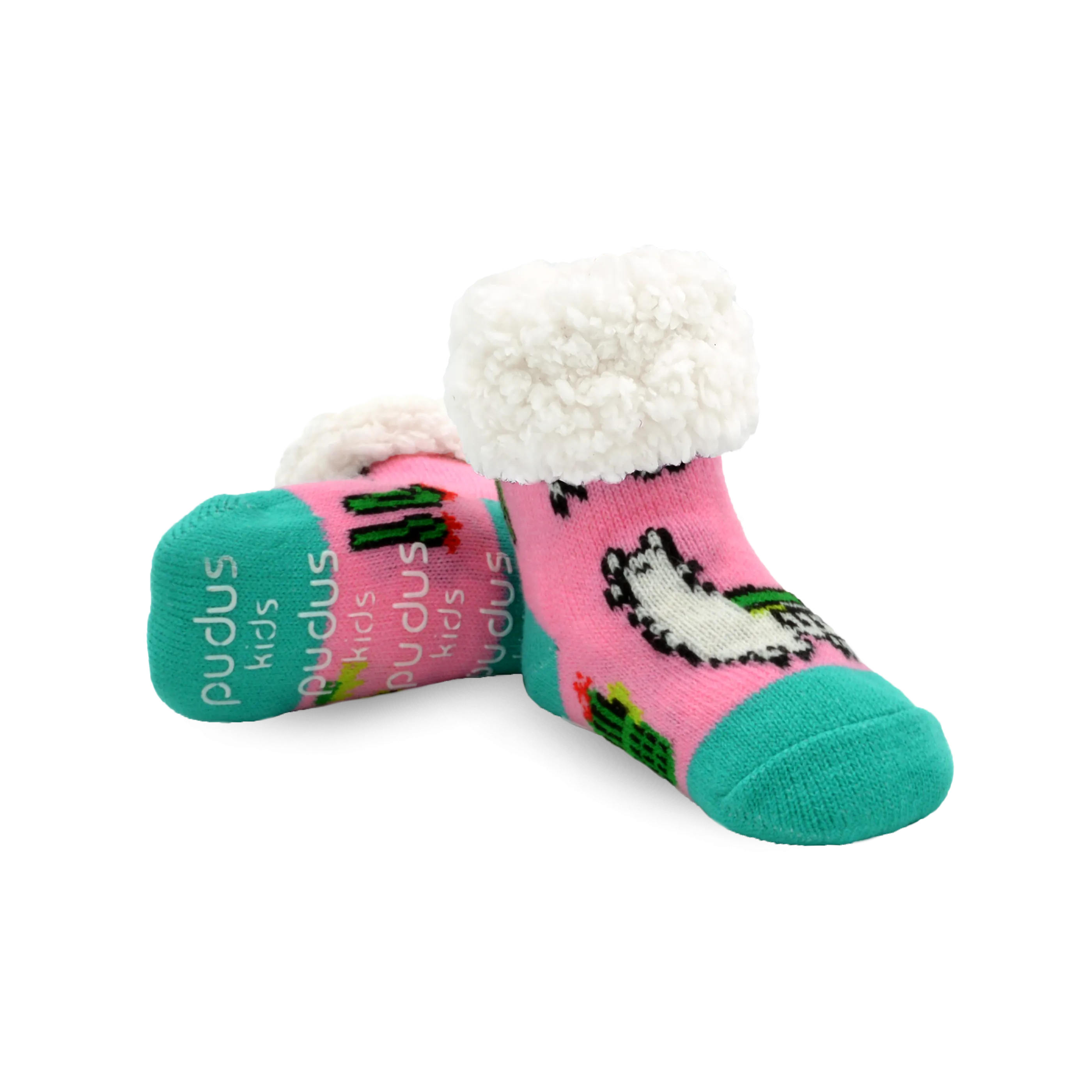 Kids Classic Slipper Socks | Llama Pink