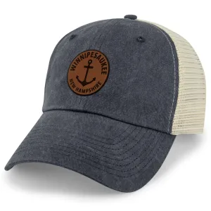 Lake Winnipesaukee Leather Patch Relaxed Trucker