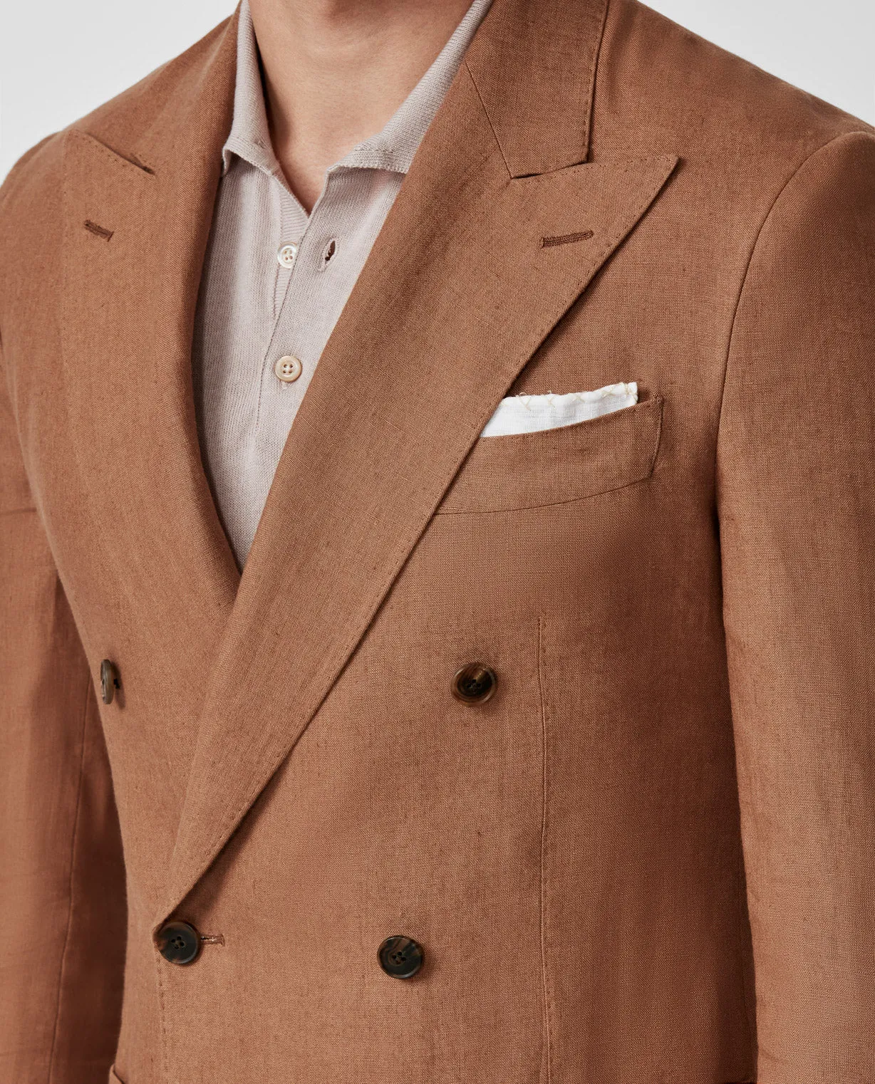Libeco Cognac Pure Linen Plain Weave