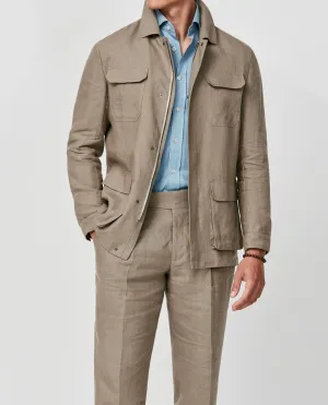 Libeco Taupe Pure Linen Plain Weave