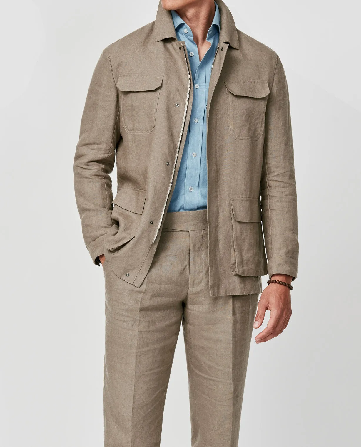 Libeco Taupe Pure Linen Plain Weave