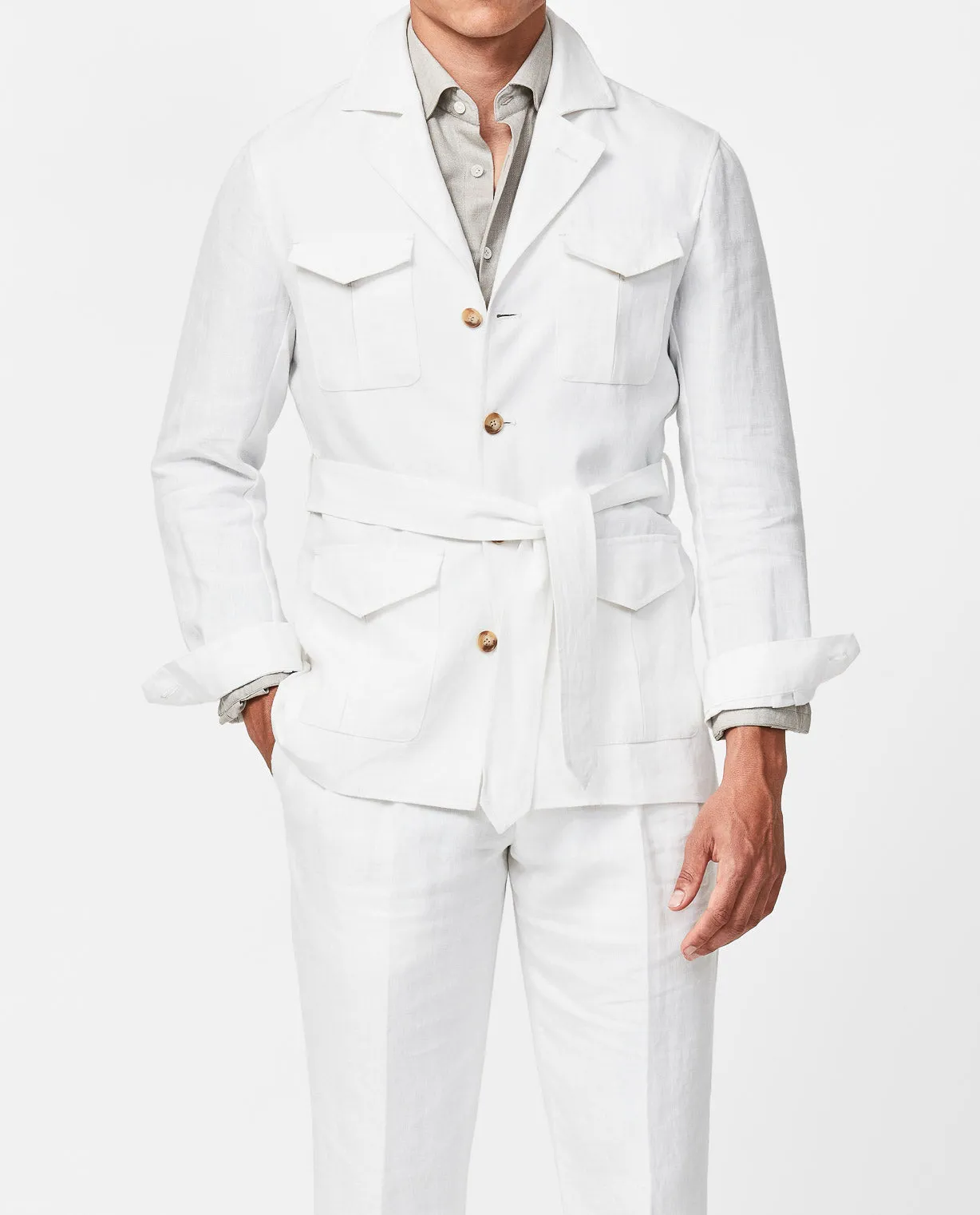 Libeco White Pure Linen Plain Weave