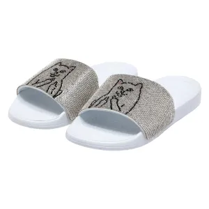 Lord Nermal Slides (Rhinestone White)