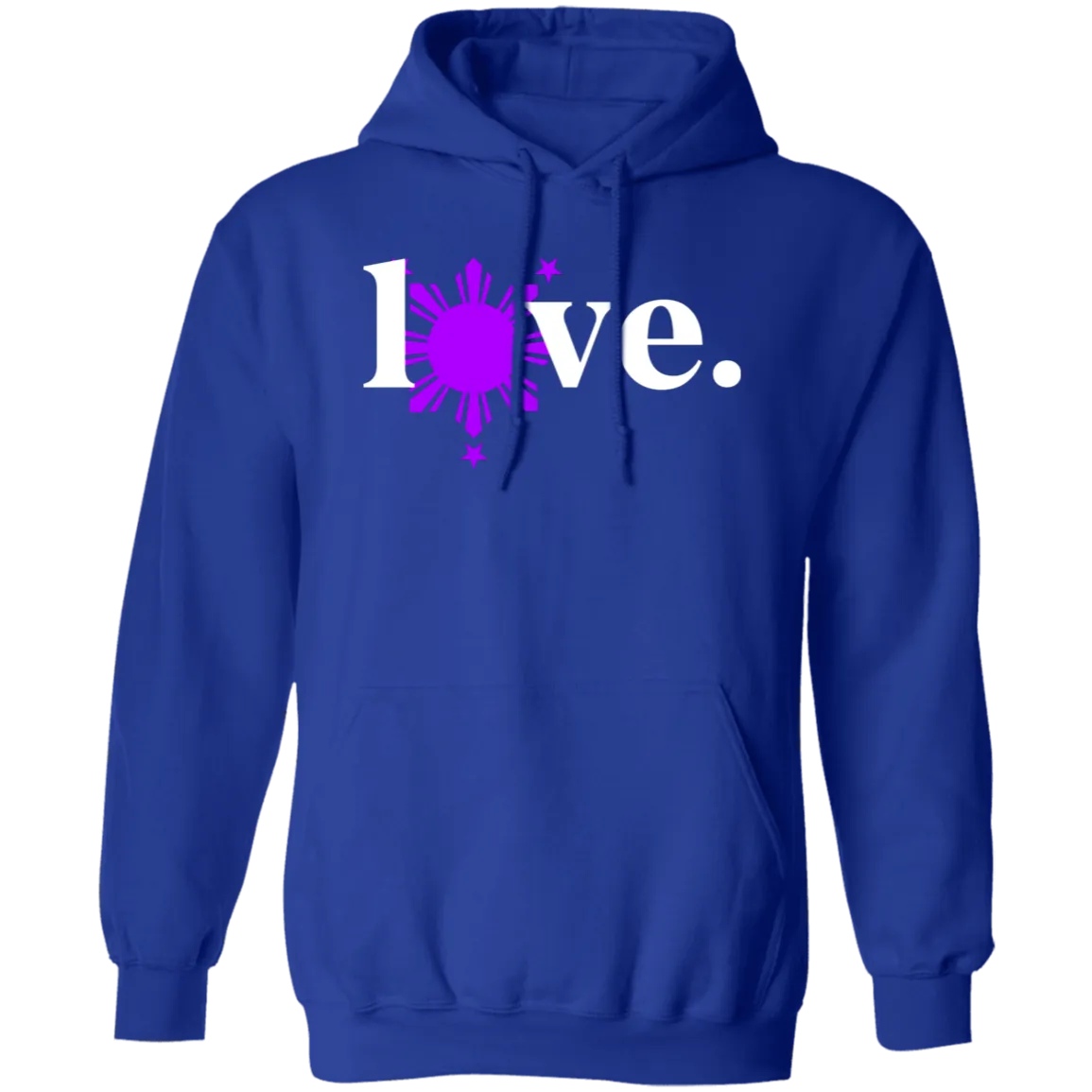 Love with Purple Sun and Stars Unisex Pullover Hoodie