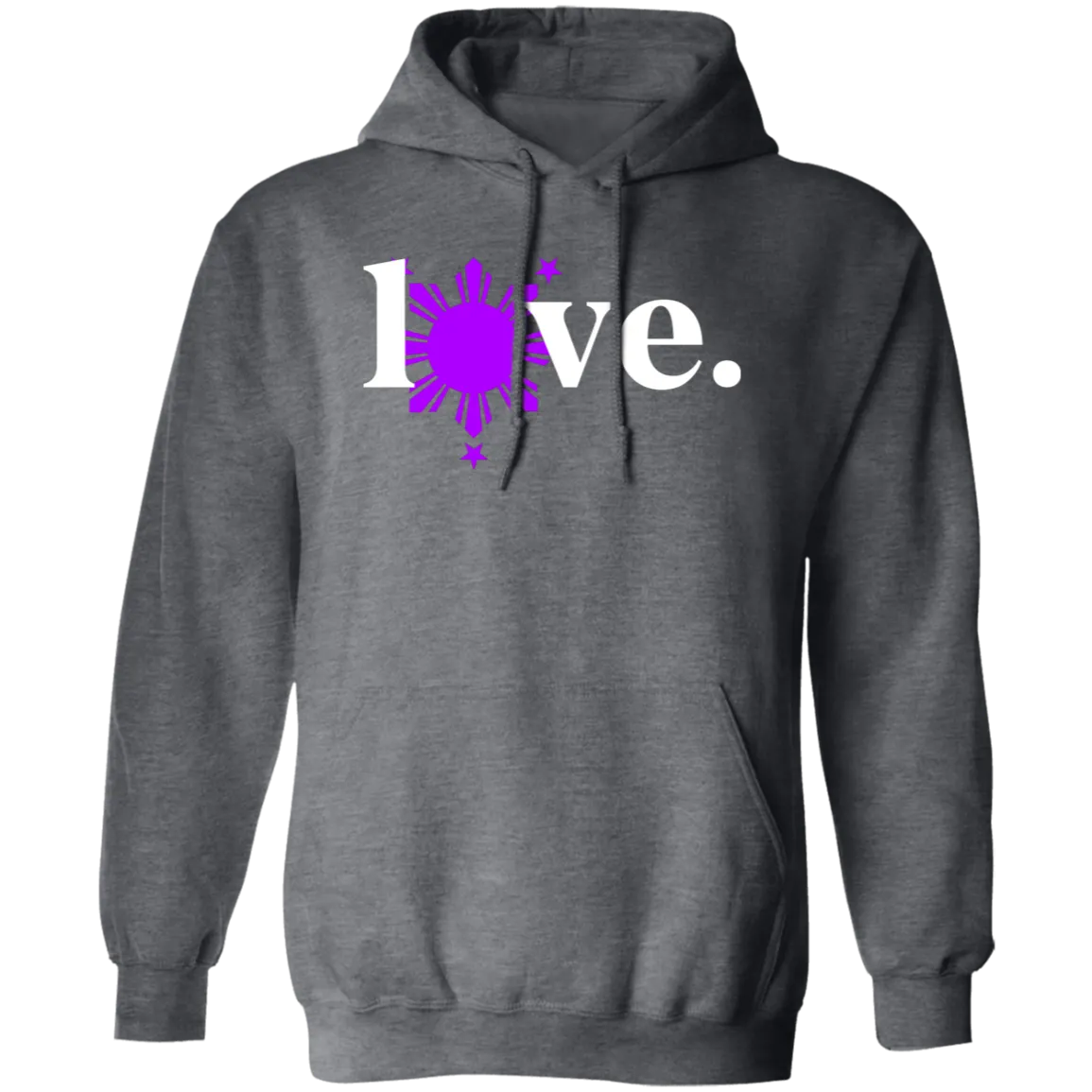 Love with Purple Sun and Stars Unisex Pullover Hoodie