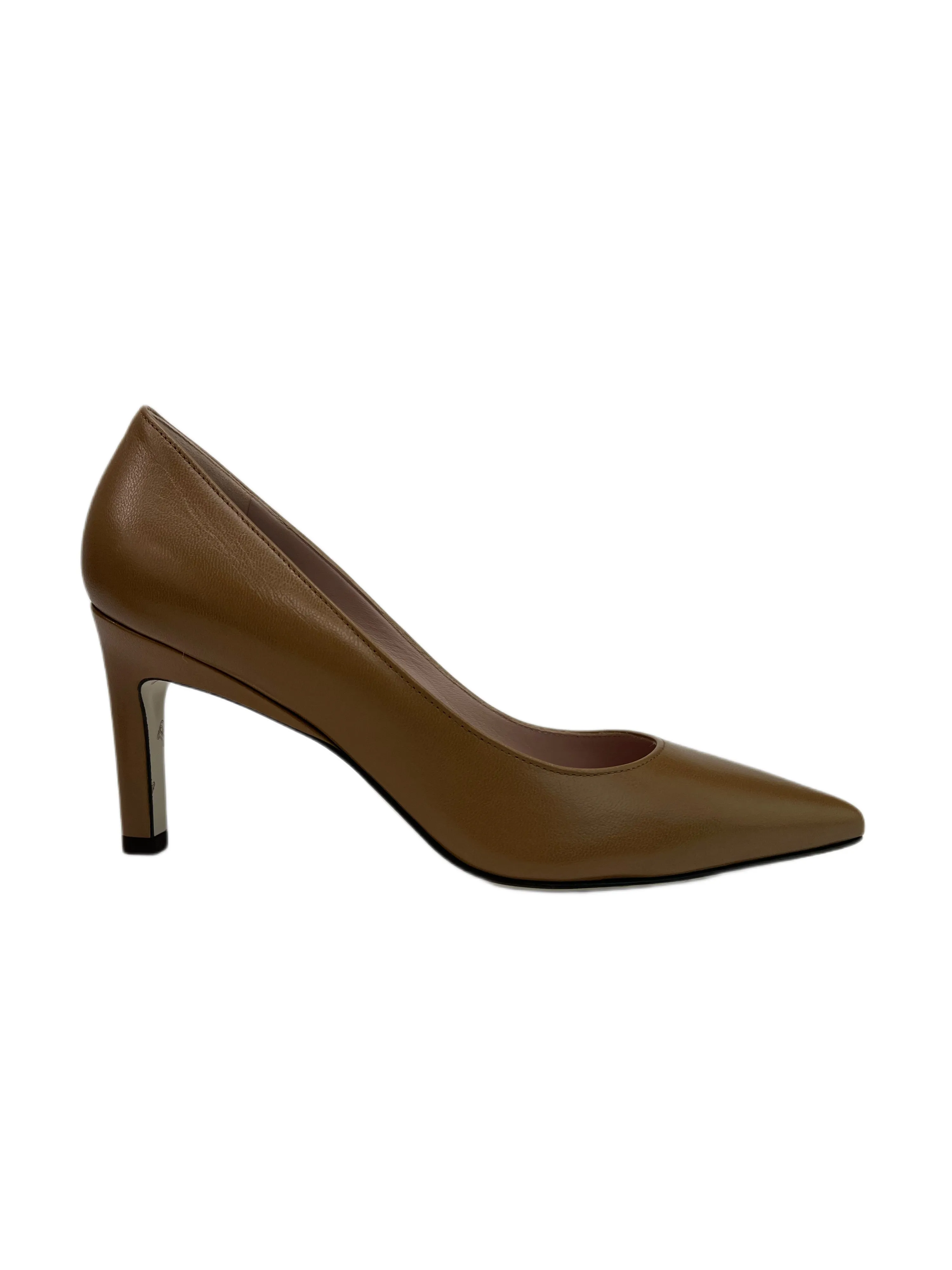 Max Mara Women's Legno Finish Leather Pointed Toe Pumps NWB