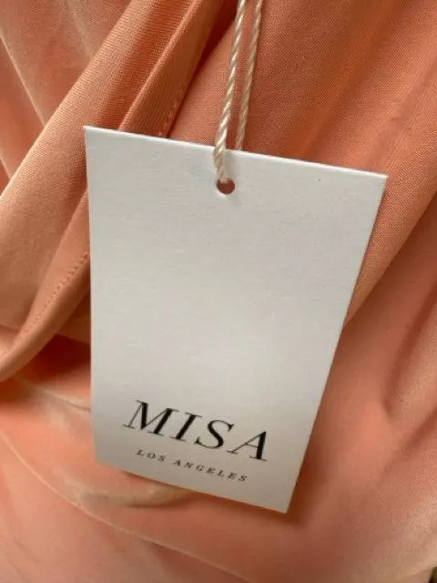 MISA Peach Spaghetti Strap Dress – Size Medium