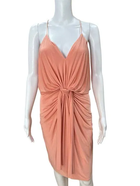 MISA Peach Spaghetti Strap Dress – Size Medium