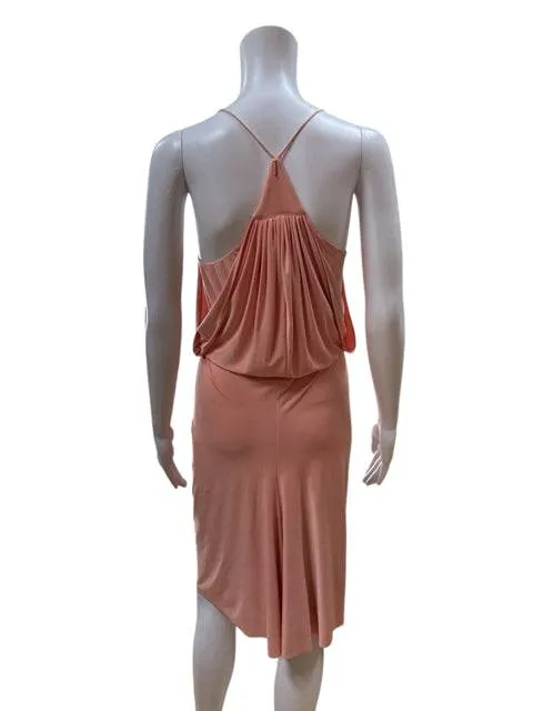 MISA Peach Spaghetti Strap Dress – Size Medium