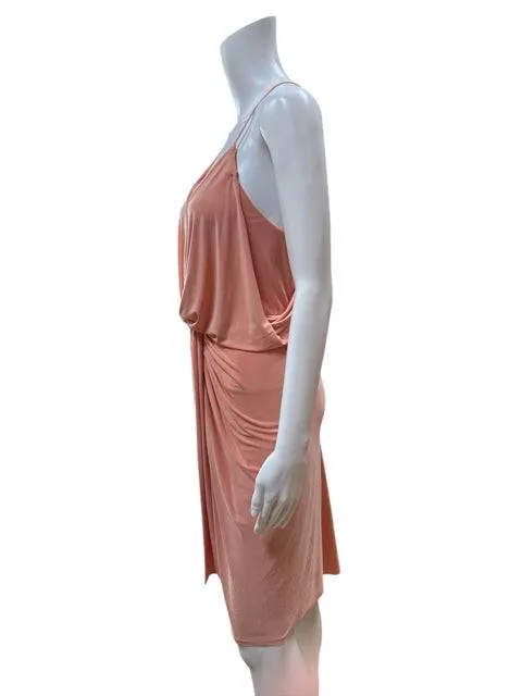 MISA Peach Spaghetti Strap Dress – Size Medium