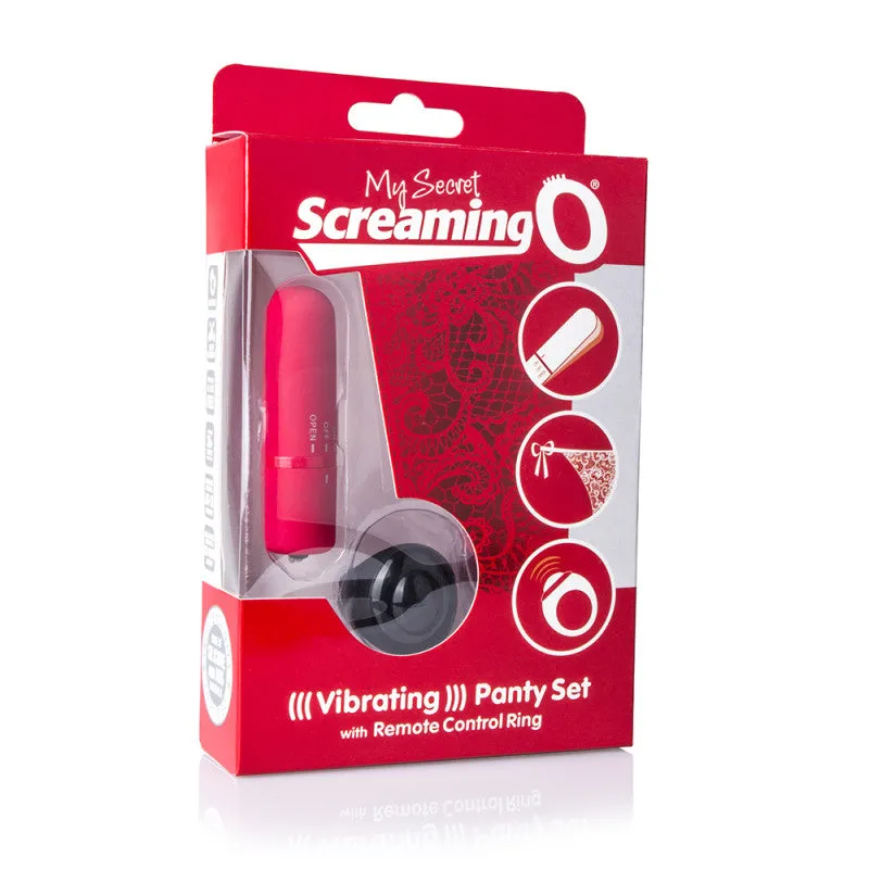My Secret Screaming O Vibrating Panty Set - Red - Each