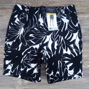 New Rafaella Black &amp; White Hawaiian Stretchy Shorts