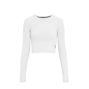 On Running Long - T Crop (Womens) - White