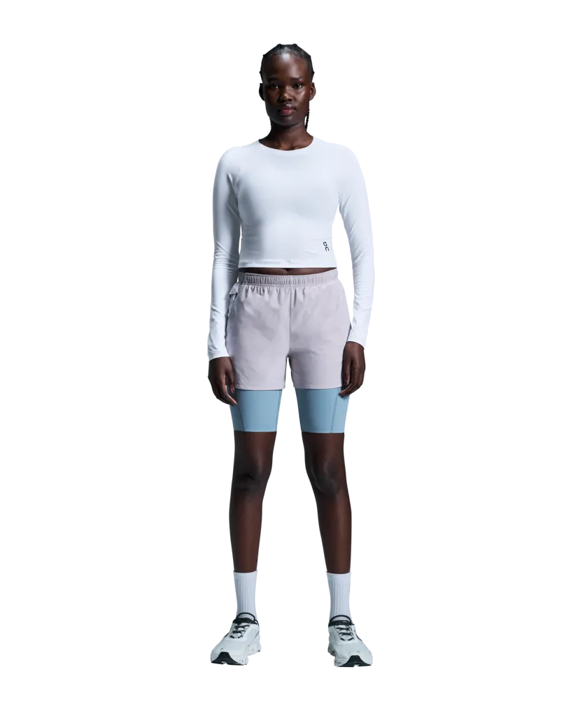 On Running Long - T Crop (Womens) - White