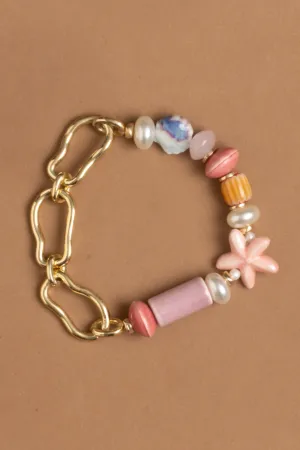Orange Summer Stretchy Bracelet