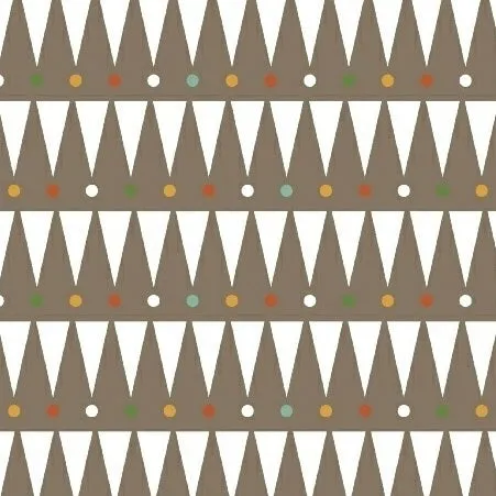 Party Animal Party Stipe on Brown by Petite Collage for Windham Fabrics