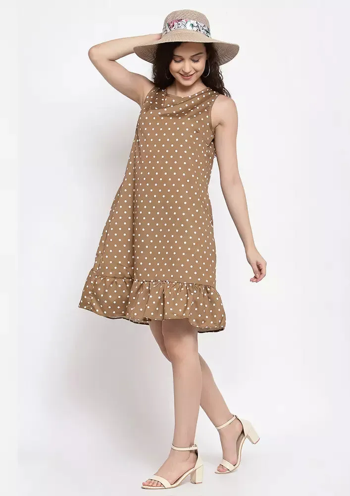 Polka Dot Frill Hem Dress