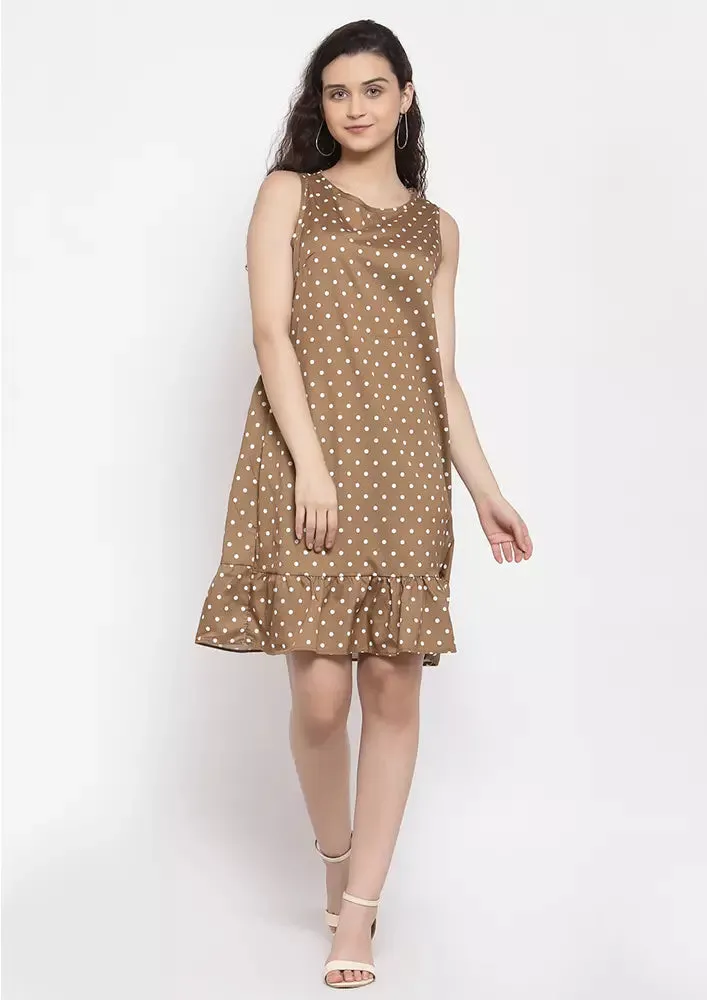 Polka Dot Frill Hem Dress