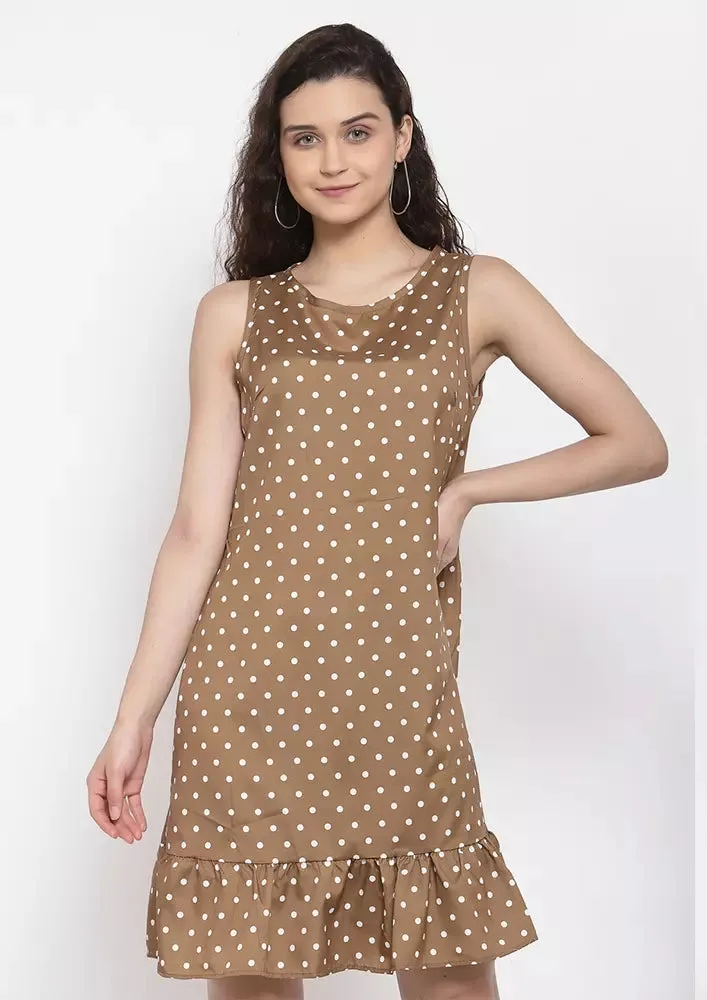 Polka Dot Frill Hem Dress