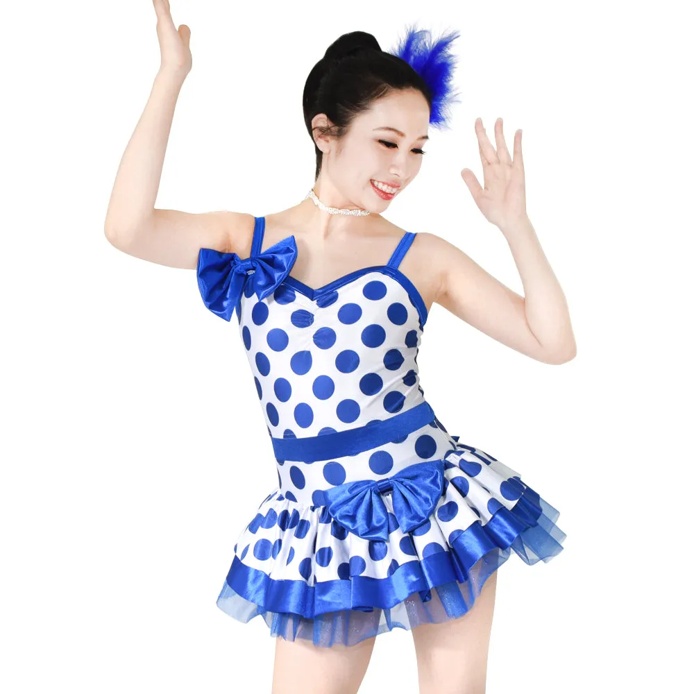 Polka Dots Dress Jazz Dance Costume Kids