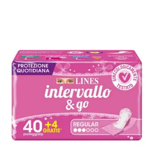 Proteggislip Lines Intervallo & Go Regular da 40 pezzi