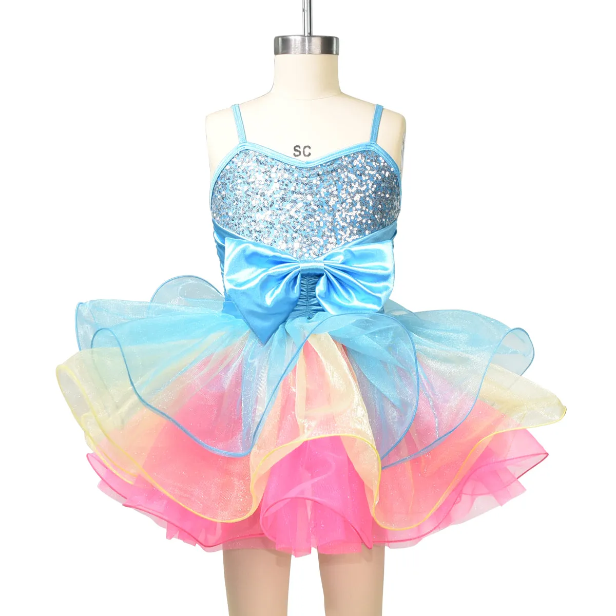 Rainbow Tutu Ballet Dress For Girls Kids