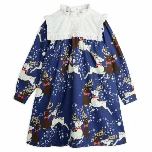 Reindeer woven ls dress