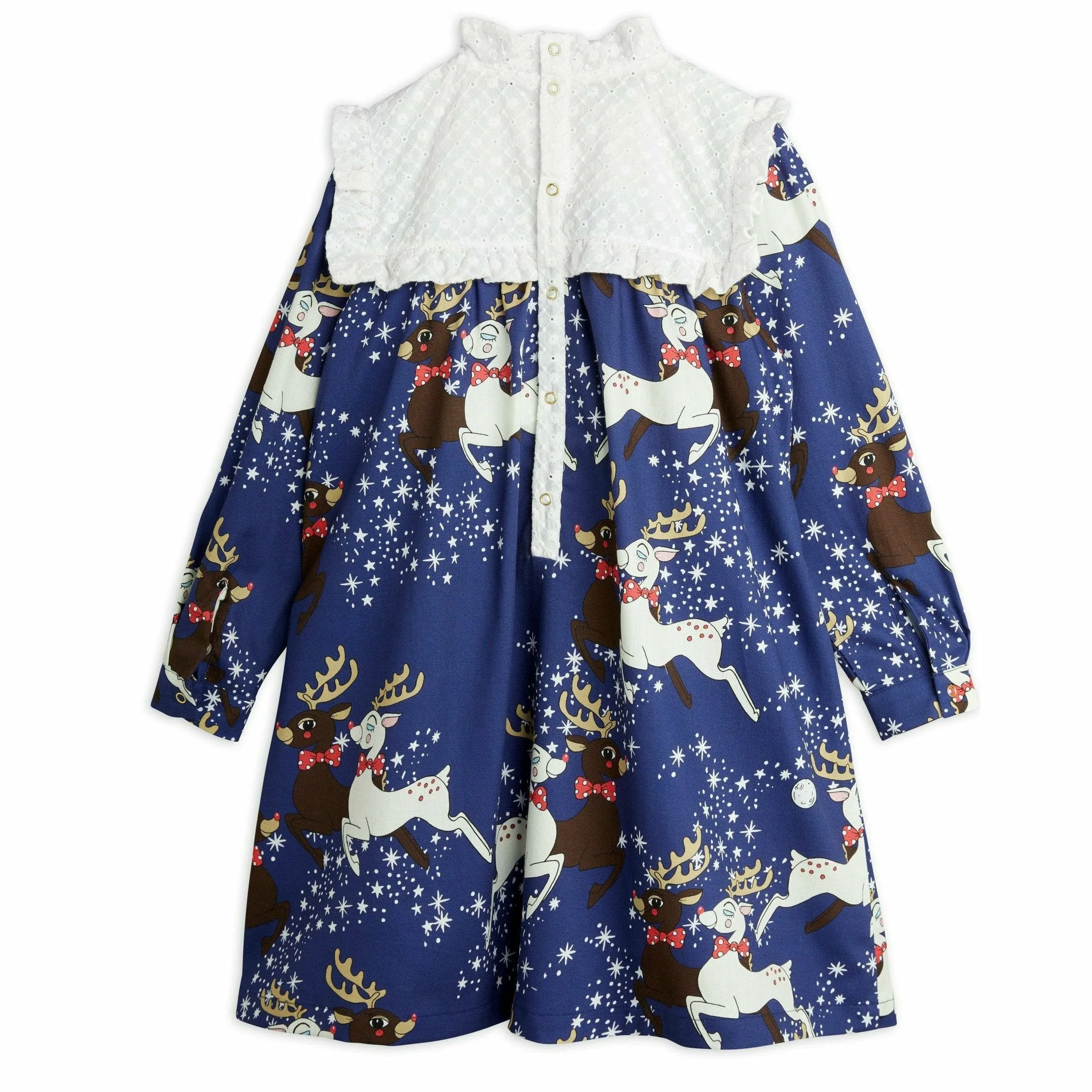 Reindeer woven ls dress